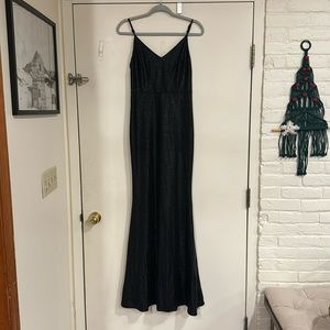 Lulus Black Spaghetti strap form fitted dress